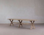 'T LOOIERSHUIS INTERIEURS Extra Large Dining Table in 100% Elm Wood, 13 ft/4 metres, sits 10-12 People