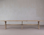 'T LOOIERSHUIS INTERIEURS Extra Large Dining Table in 100% Elm Wood, 13 ft/4 metres, sits 10-12 People