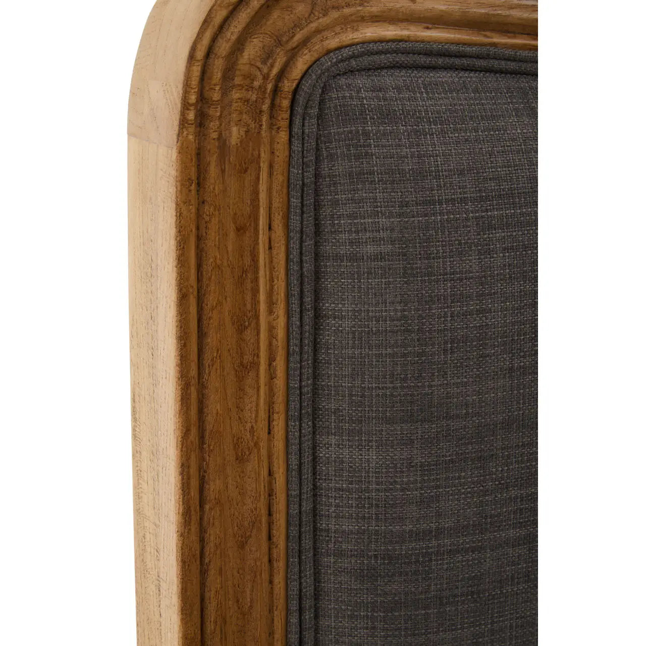 REGINA INTERIORS Louis SUPER KING SIZE Solid Oak Grey Upholstered Bed Frame, Grey