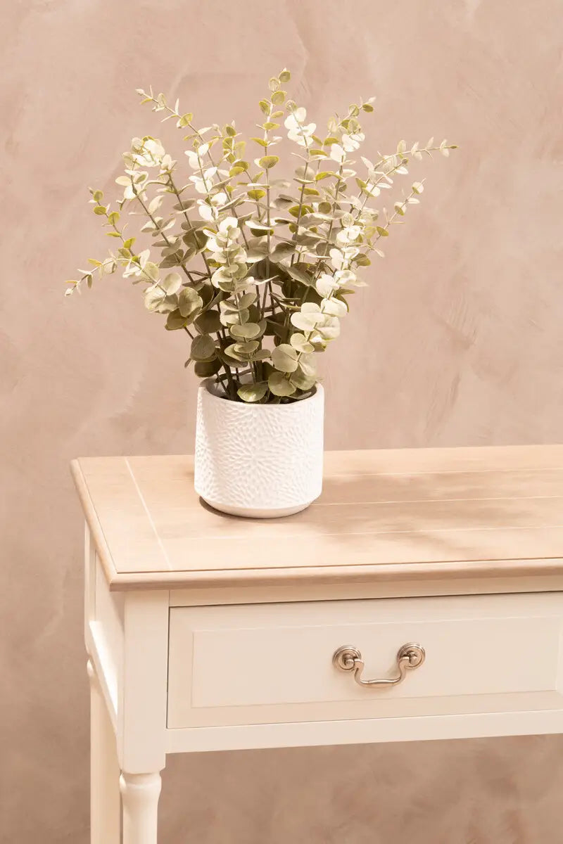 REGINA STUDIO Antoinette Ivory 2-Drawer Console Table in Pine Wood, 91 x 75 x 33 cm