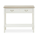 REGINA STUDIO Antoinette Ivory 2-Drawer Console Table in Pine Wood, 91 x 75 x 33 cm