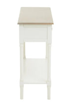 REGINA STUDIO Antoinette Ivory 2-Drawer Console Table in Pine Wood, 91 x 75 x 33 cm
