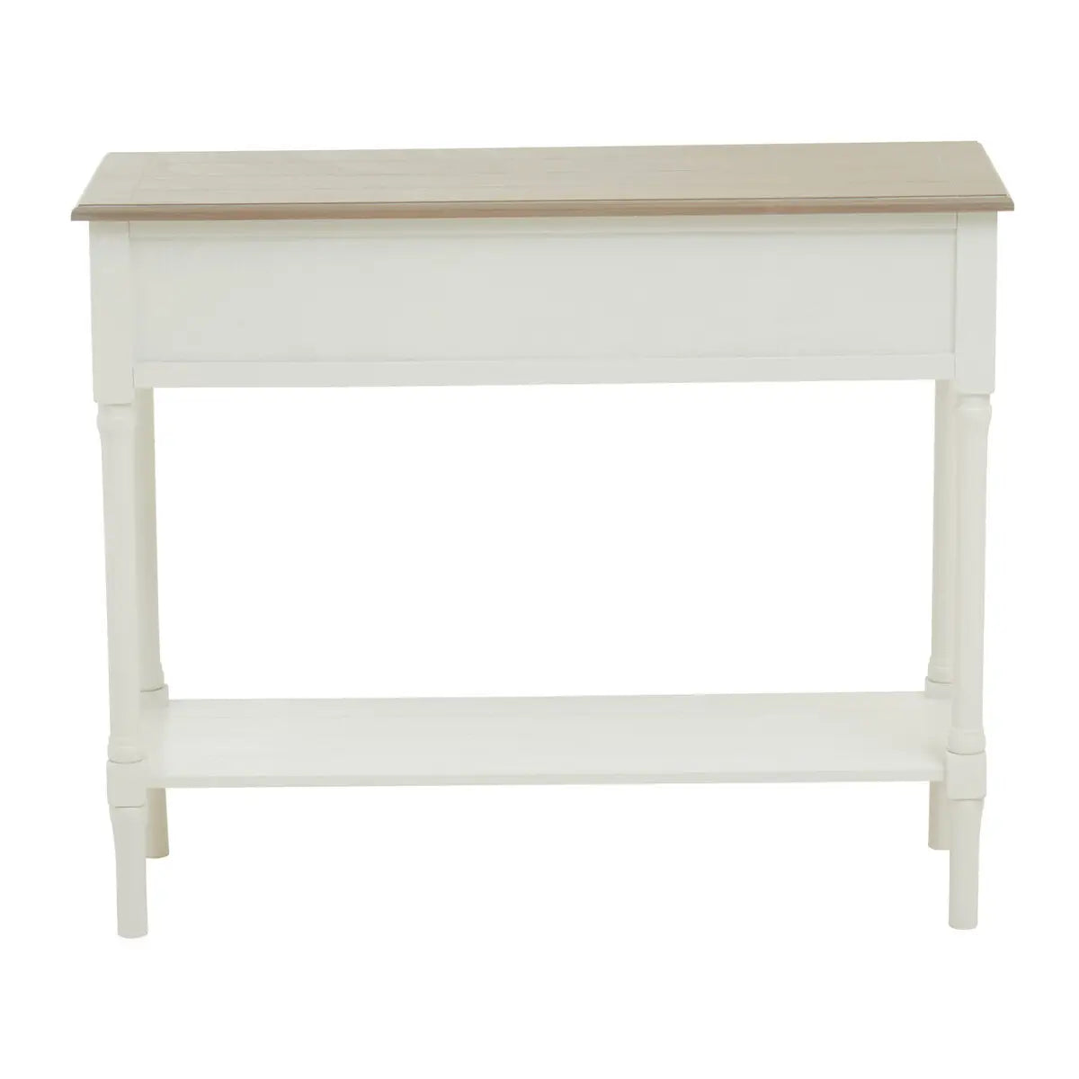 REGINA STUDIO Antoinette Ivory 2-Drawer Console Table in Pine Wood, 91 x 75 x 33 cm