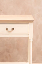 REGINA STUDIO Antoinette Ivory 2-Drawer Console Table in Pine Wood, 91 x 75 x 33 cm