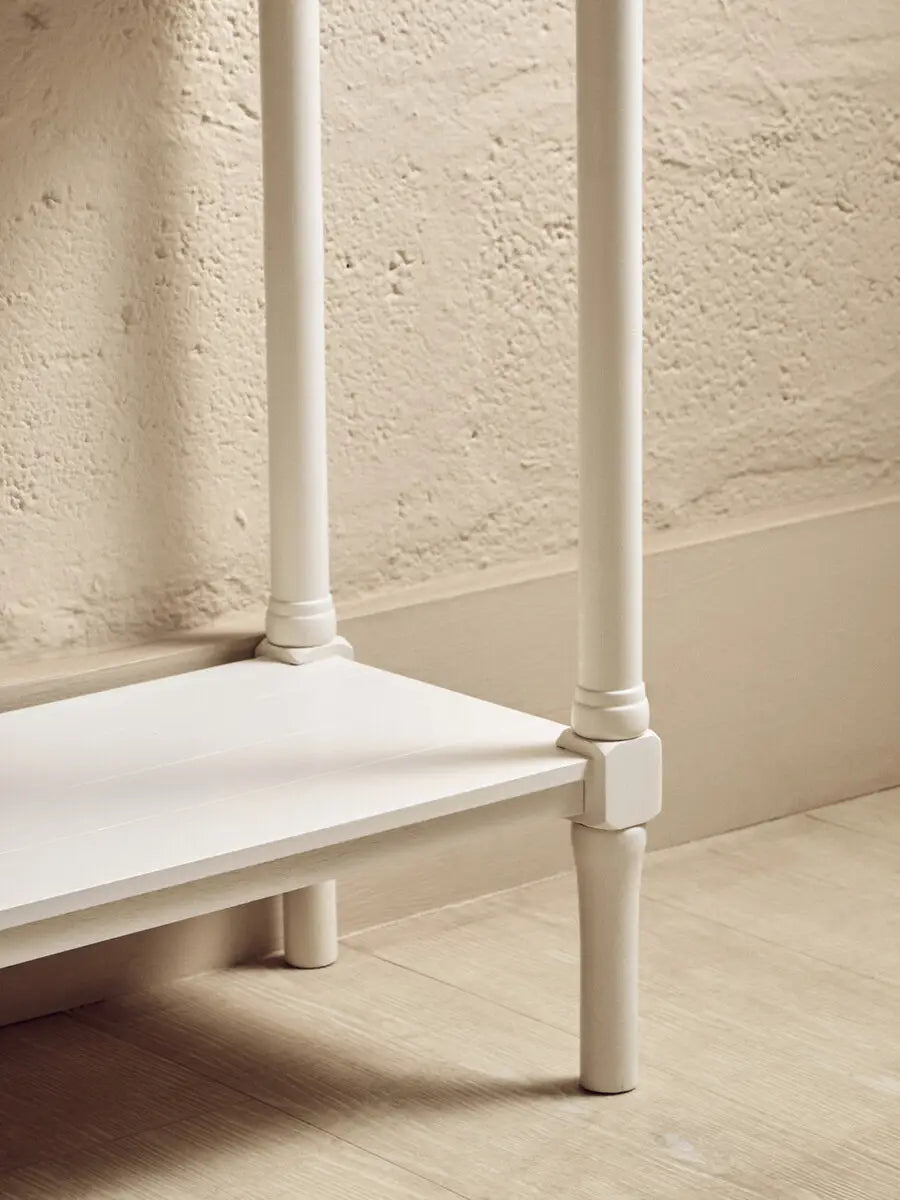 REGINA STUDIO Antoinette Ivory 4-Drawer Console Table in 100% Pine Wood, 113 x 32 x 90 cm