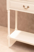 REGINA STUDIO Antoinette Ivory 4-Drawer Console Table in 100% Pine Wood, 113 x 32 x 90 cm
