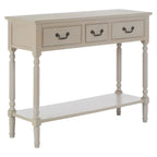 REGINA STUDIO Antoinette Vintage Grey 3-Drawer Console Table in Pine Wood, 106 x 81 x 36 cm