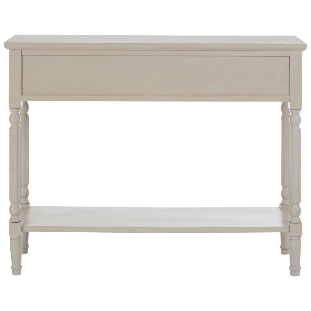 REGINA STUDIO Antoinette Vintage Grey 3-Drawer Console Table in Pine Wood, 106 x 81 x 36 cm