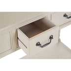 REGINA STUDIO Antoinette Vintage Grey 3-Drawer Console Table in Pine Wood, 106 x 81 x 36 cm