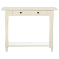 REGINA STUDIO Antoinette White 2-Drawer Console Table in Pine Wood, 91 x 75 x 35 cm