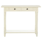 REGINA STUDIO Antoinette White 2-Drawer Console Table in Pine Wood, 91 x 75 x 35 cm