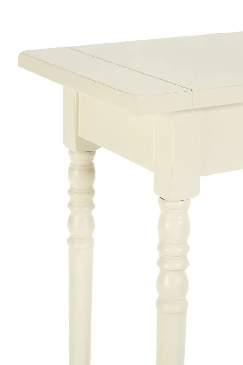 REGINA STUDIO Antoinette White 2-Drawer Console Table in Pine Wood, 91 x 75 x 35 cm