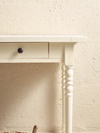 REGINA STUDIO Antoinette White 2-Drawer Console Table in Pine Wood, 91 x 75 x 35 cm