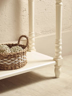REGINA STUDIO Antoinette White 2-Drawer Console Table in Pine Wood, 91 x 75 x 35 cm