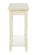 REGINA STUDIO Antoinette White 2-Drawer Console Table in Pine Wood, 91 x 75 x 35 cm