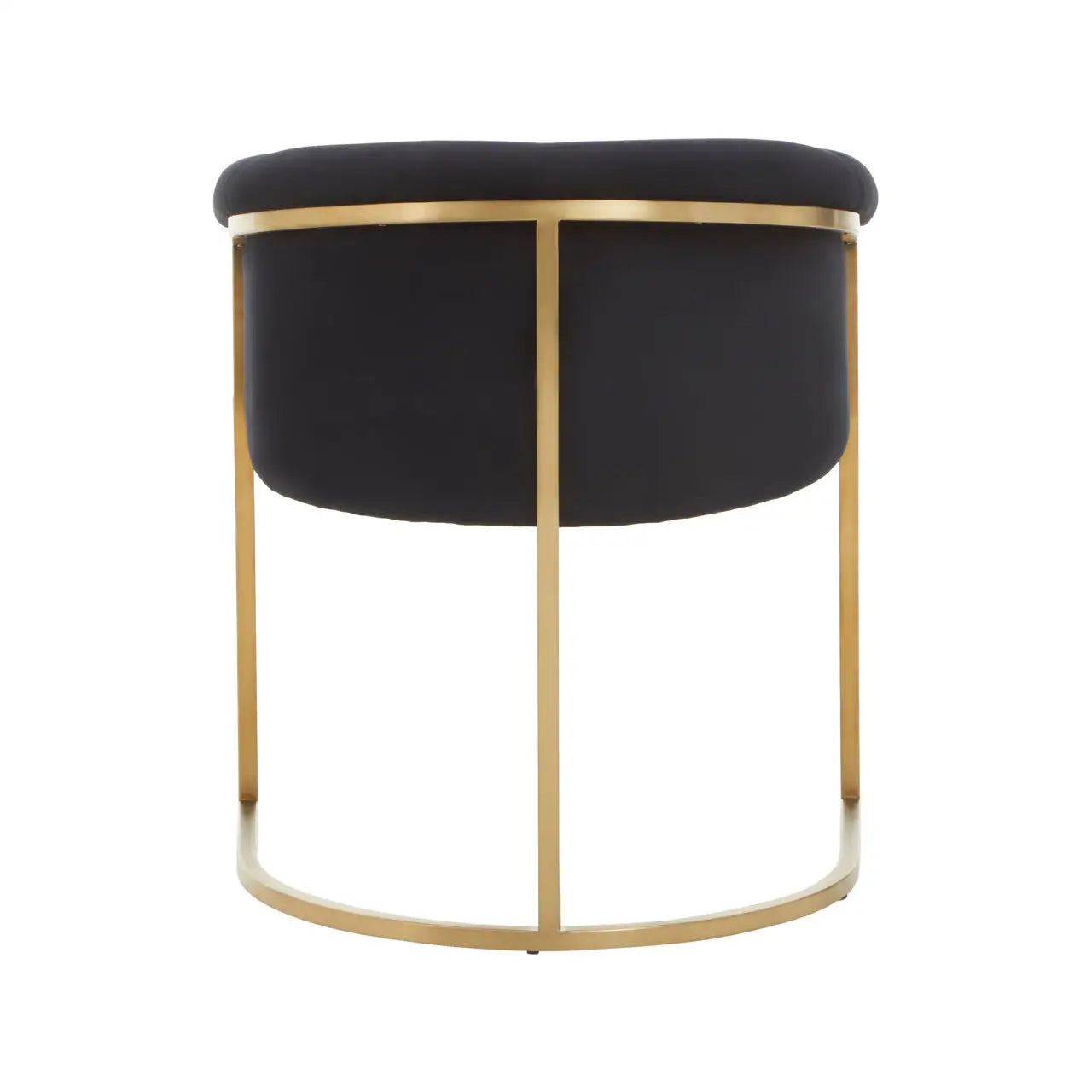 REGINA STUDIO Black Velvet And Matte Gold Dining Chair