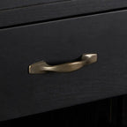 REGINA STUDIO Bodleian | 3- Section Extra Large Black Bookcase | 3- Drawers | 18 Compartments | Birch