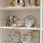 REGINA STUDIO Delilah | Hand-Blown Champagne Flutes | Gold | Set of 4