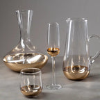 REGINA STUDIO Delilah | Hand-Blown Champagne Flutes | Gold | Set of 4