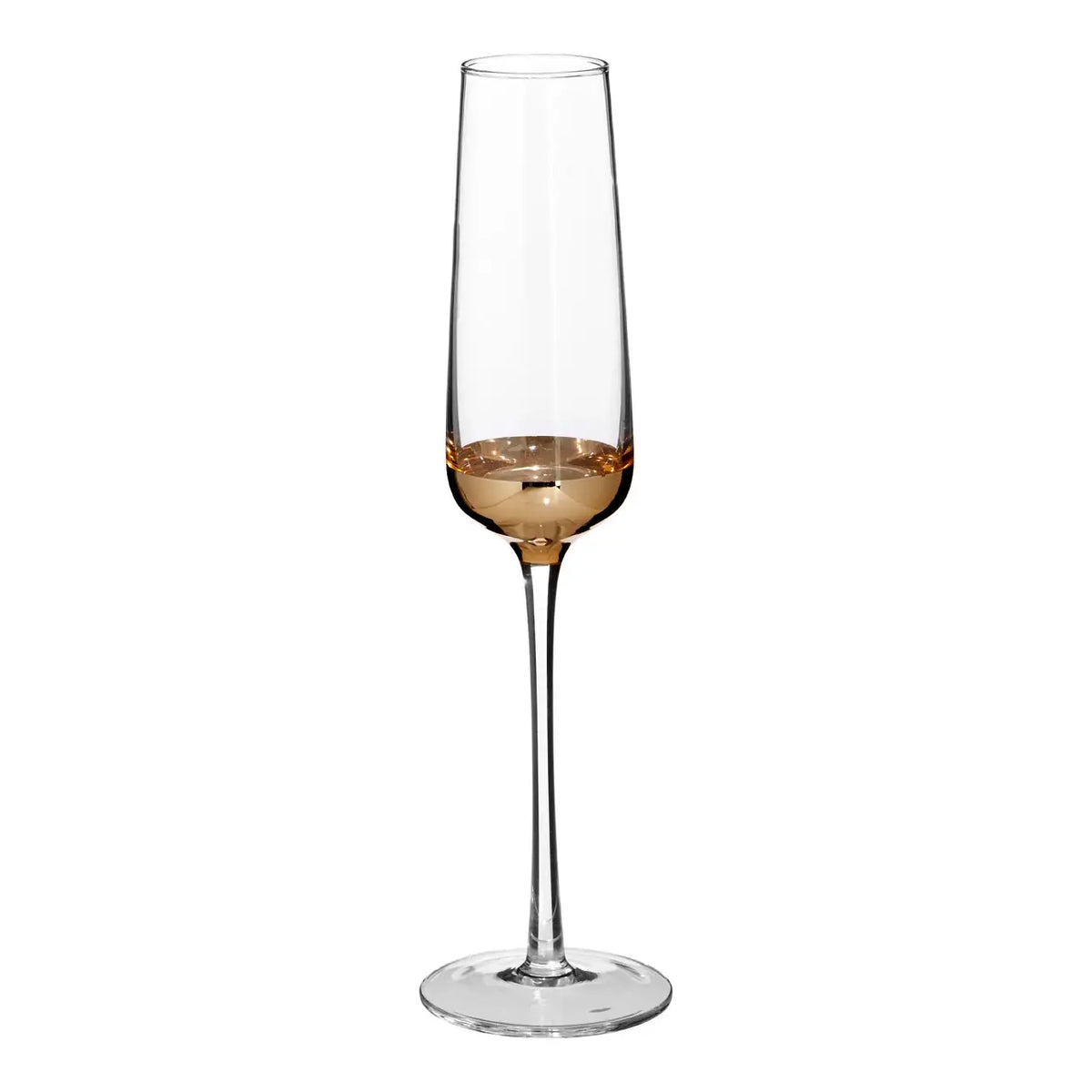 REGINA STUDIO Delilah | Hand-Blown Champagne Flutes | Gold | Set of 4