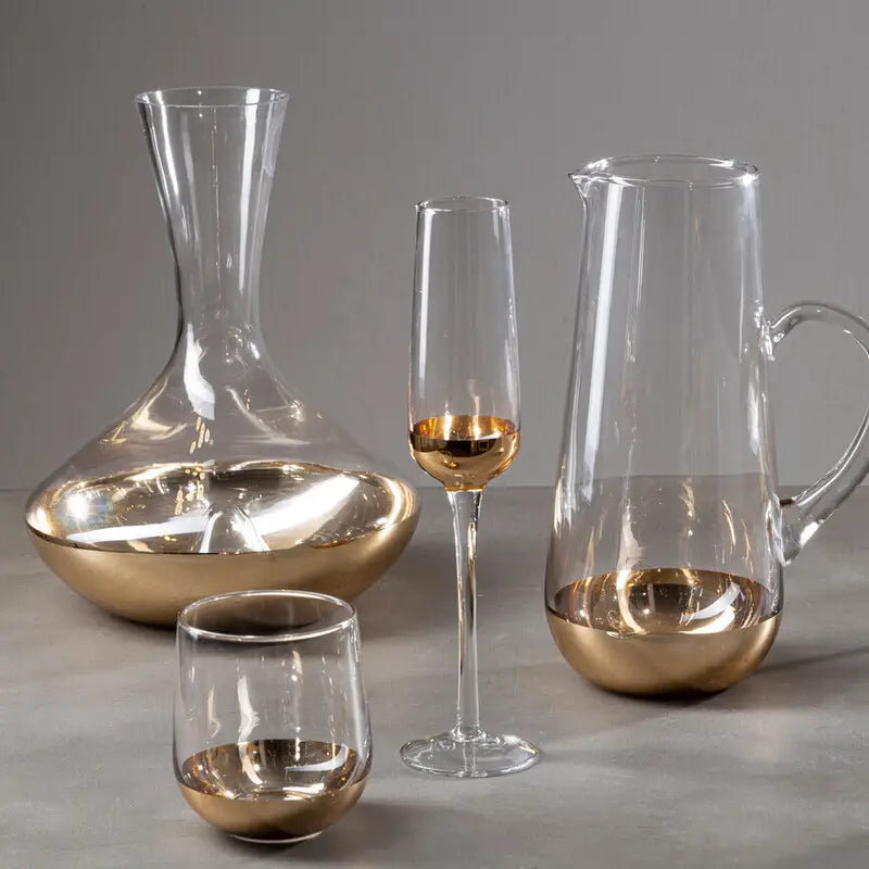 REGINA STUDIO Delilah | Hand-Blown Tumblers | Gold | Set of 4