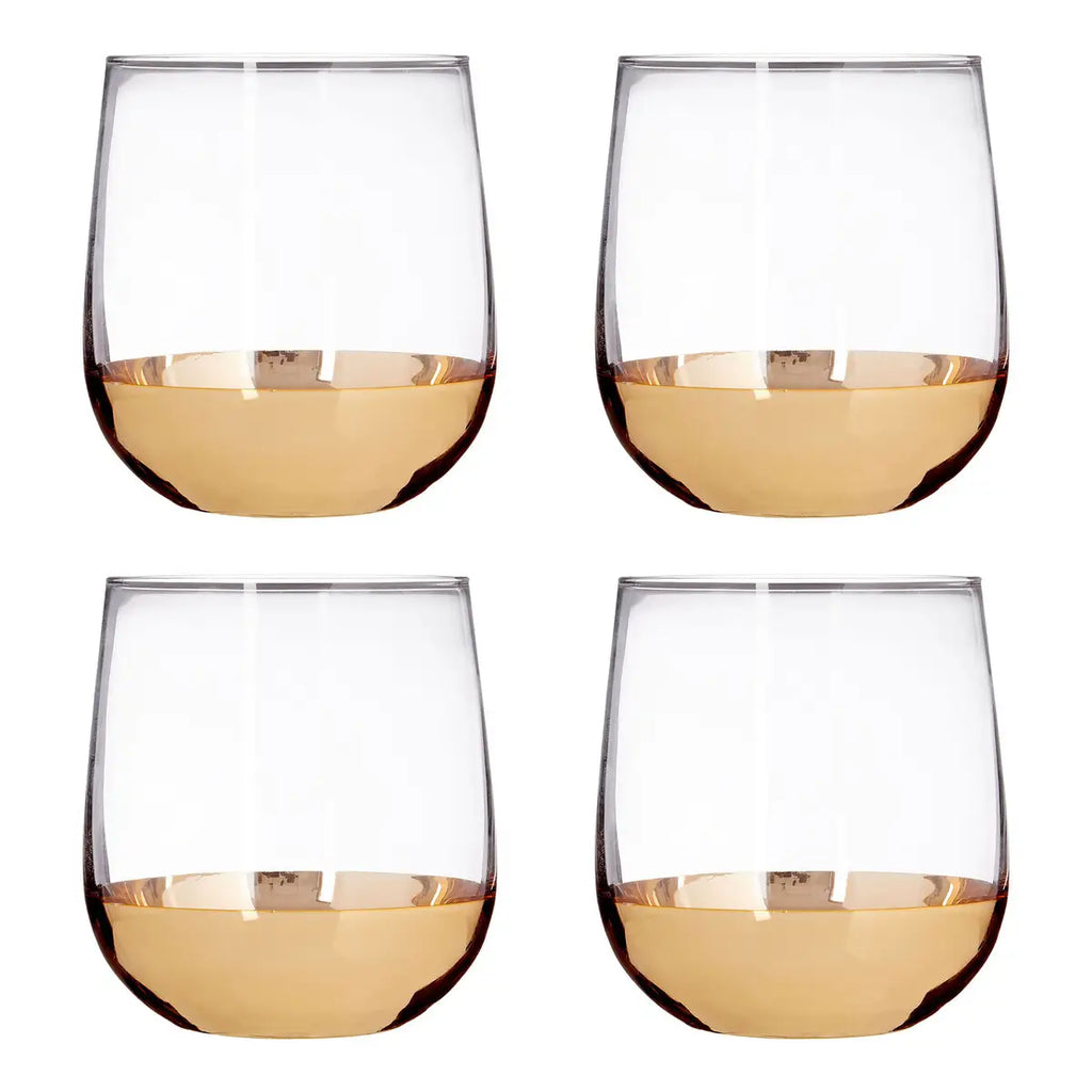 REGINA STUDIO Delilah | Hand-Blown Tumblers | Gold | Set of 4