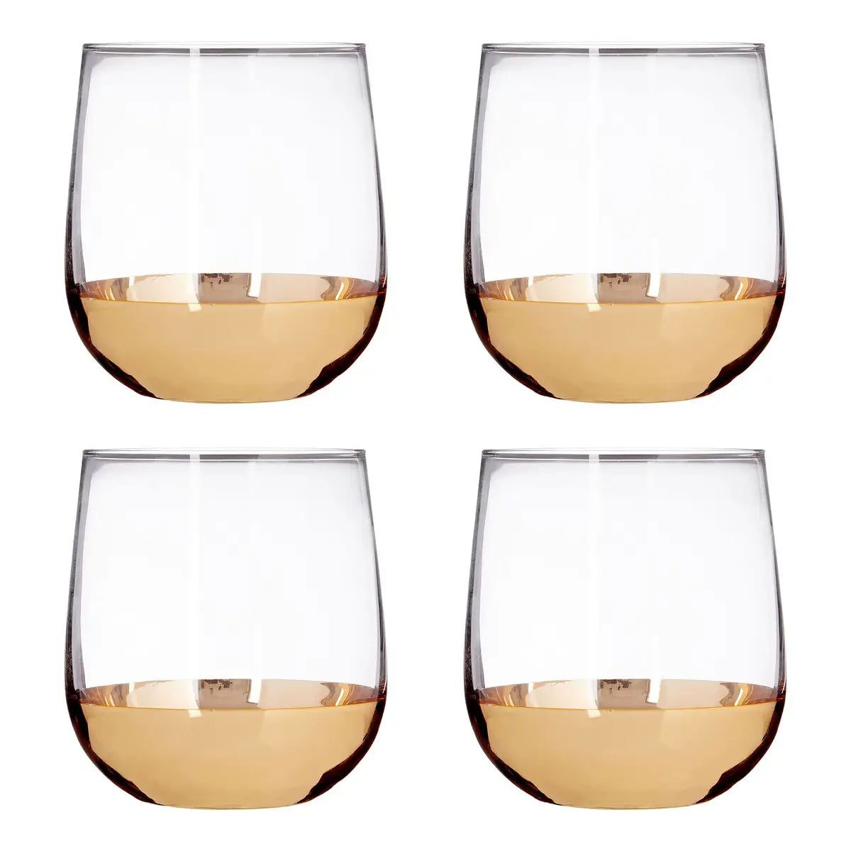 REGINA STUDIO Delilah | Hand-Blown Tumblers | Gold | Set of 4