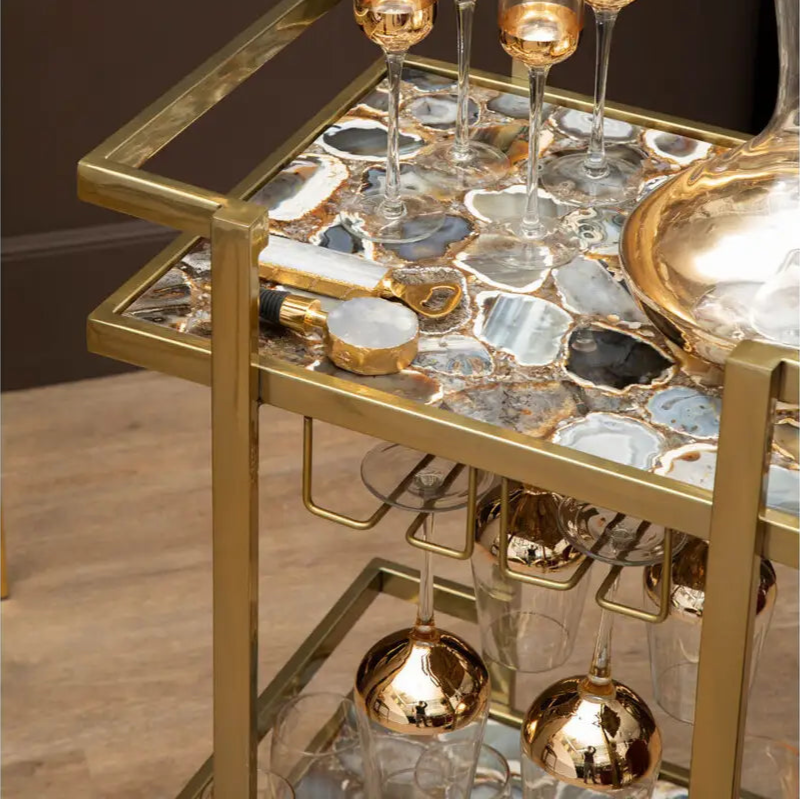 REGINA STUDIO Delilah | Hand-Blown Wine Glasses | Gold | Set of 4