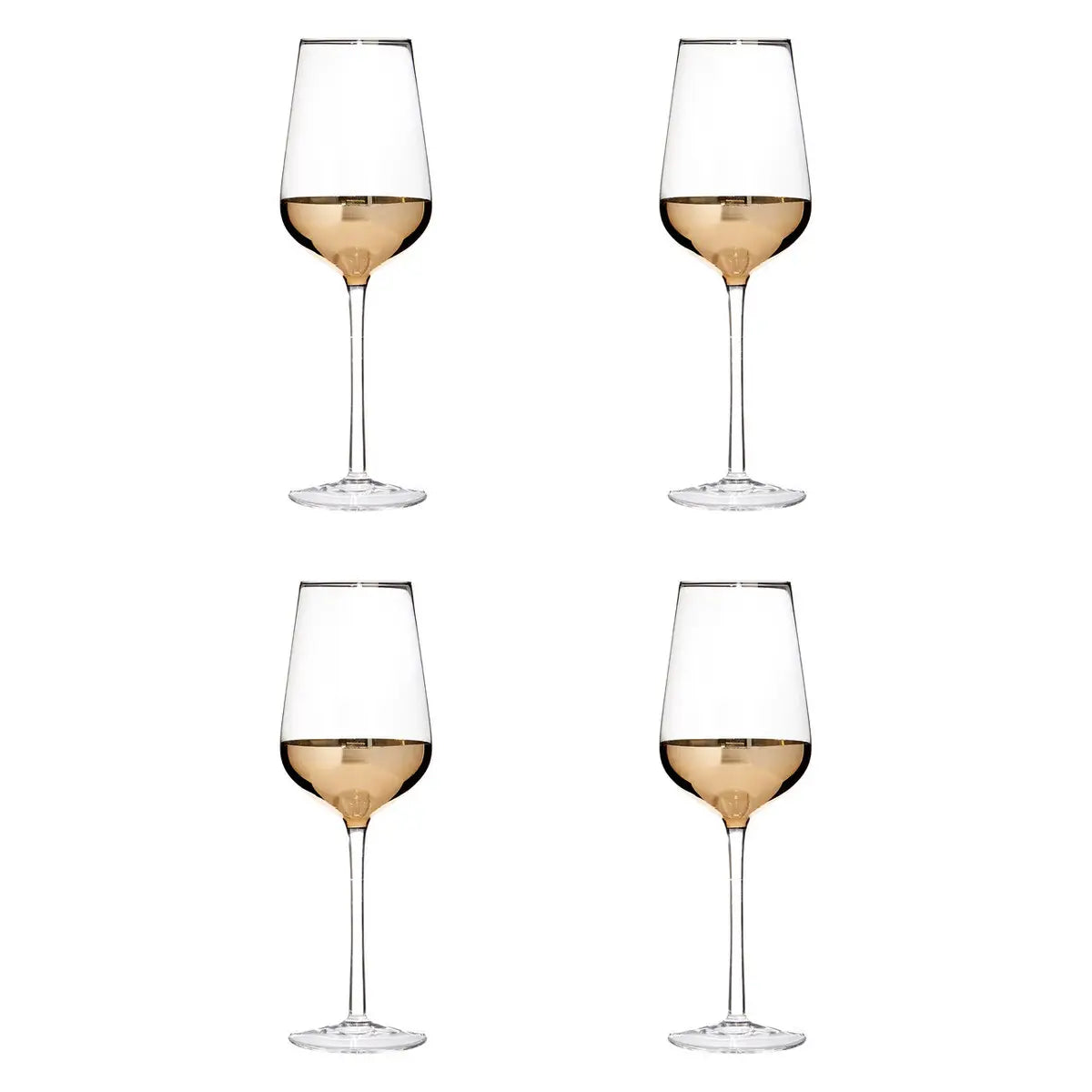 REGINA STUDIO Delilah | Hand-Blown Wine Glasses | Gold | Set of 4