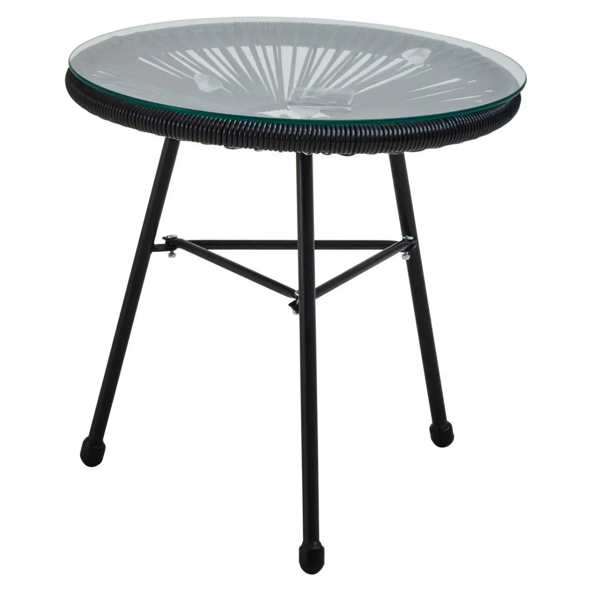 REGINA STUDIO Frank Black Rattan 3-Piece Patio Set