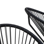 REGINA STUDIO Frank Black Rattan 3-Piece Patio Set