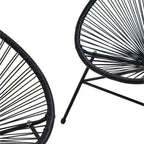 REGINA STUDIO Frank Black Rattan 3-Piece Patio Set