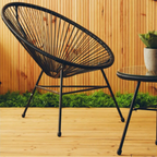 REGINA STUDIO Frank Black Rattan 3-Piece Patio Set