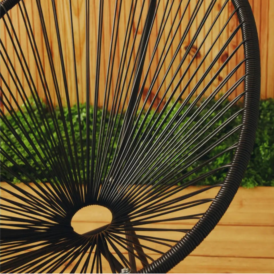 REGINA STUDIO Frank Black Rattan 3-Piece Patio Set