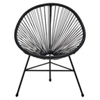 REGINA STUDIO Frank Black Rattan 3-Piece Patio Set