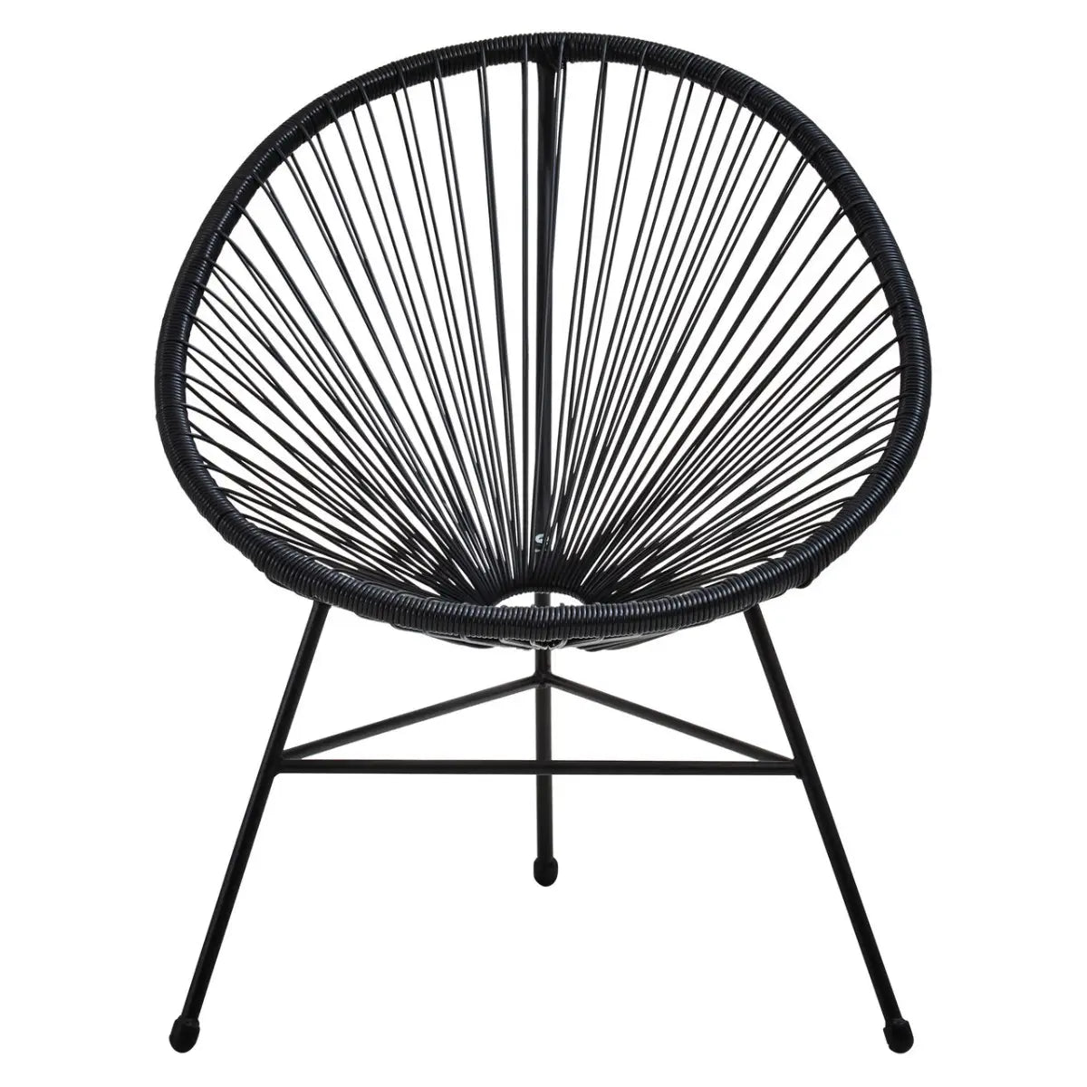 REGINA STUDIO Frank Black Rattan 3-Piece Patio Set