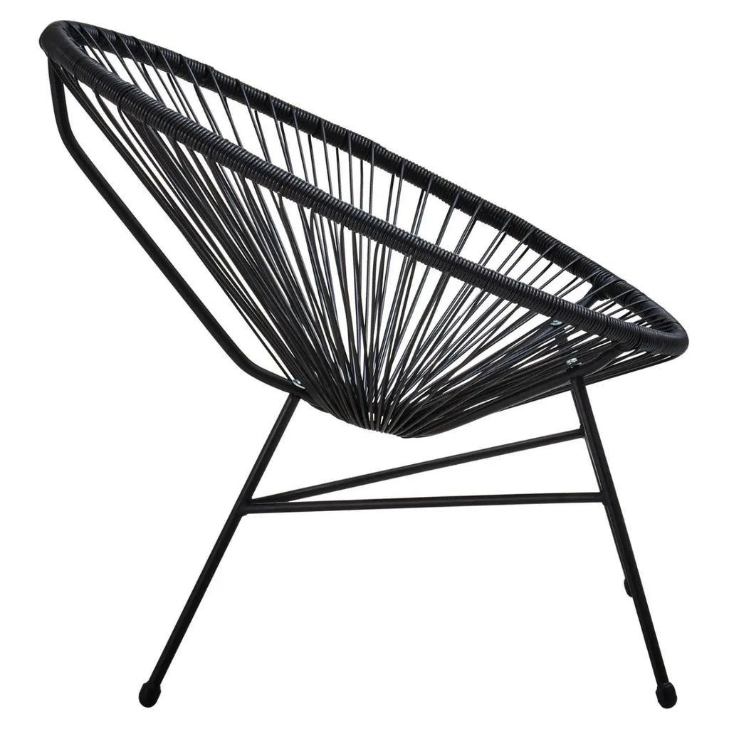 REGINA STUDIO Frank Black Rattan 3-Piece Patio Set