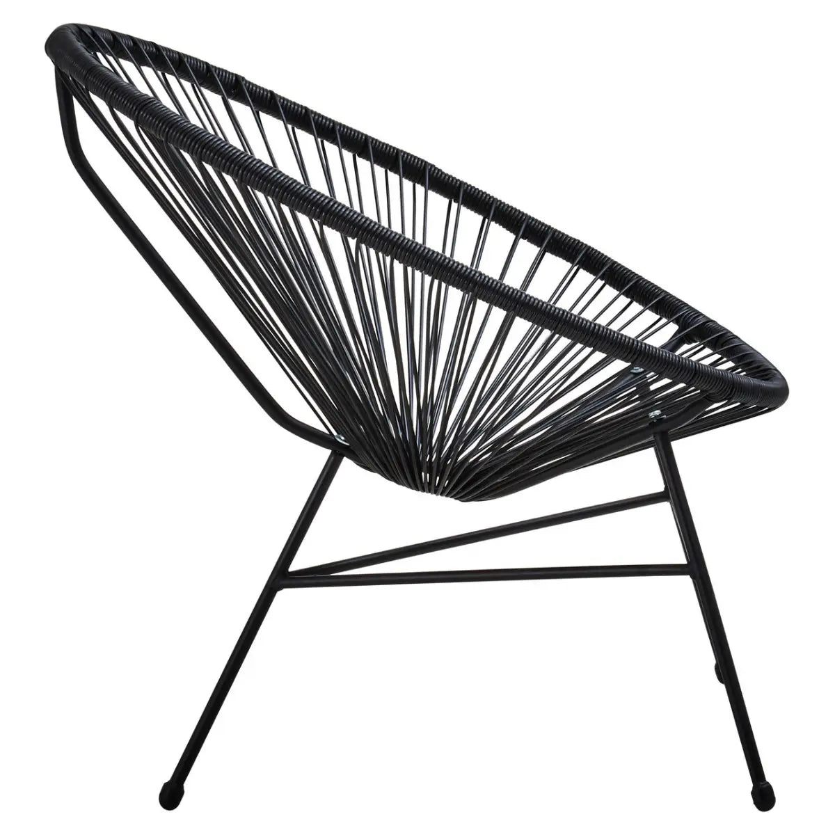 REGINA STUDIO Frank Black Rattan 3-Piece Patio Set