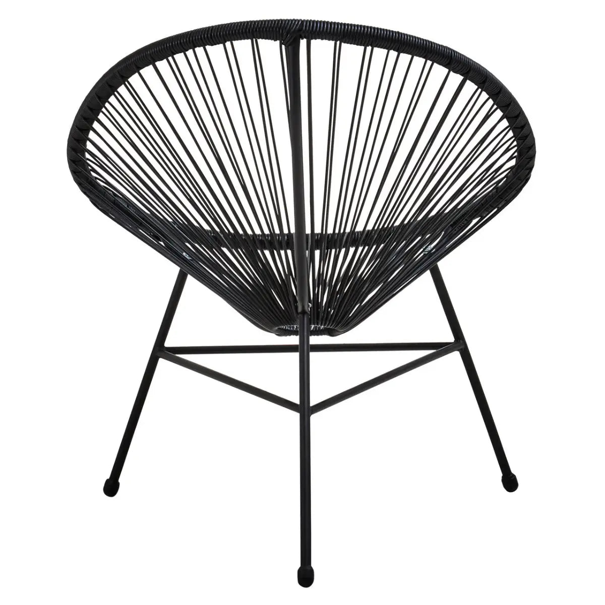 REGINA STUDIO Frank Black Rattan 3-Piece Patio Set