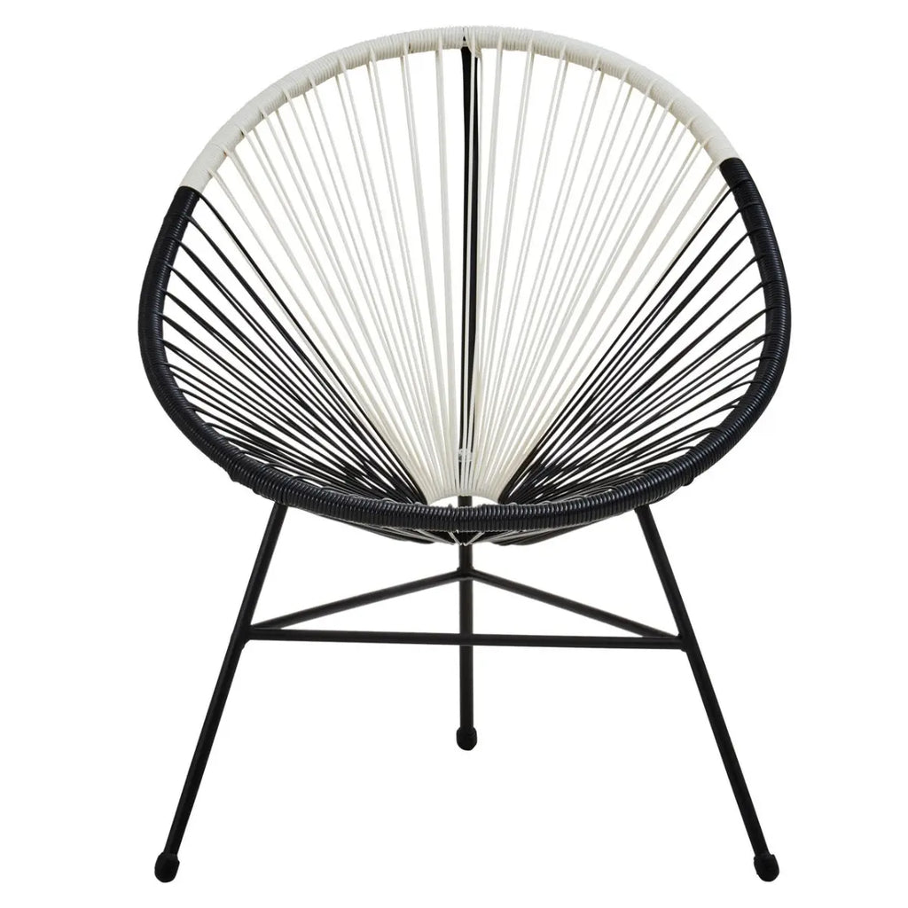 REGINA STUDIO Frank Dual Tone Rattan And Steel 3-Piece Patio Set, 2 Chairs 1 Table