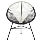 REGINA STUDIO Frank Dual Tone Rattan And Steel 3-Piece Patio Set, 2 Chairs 1 Table