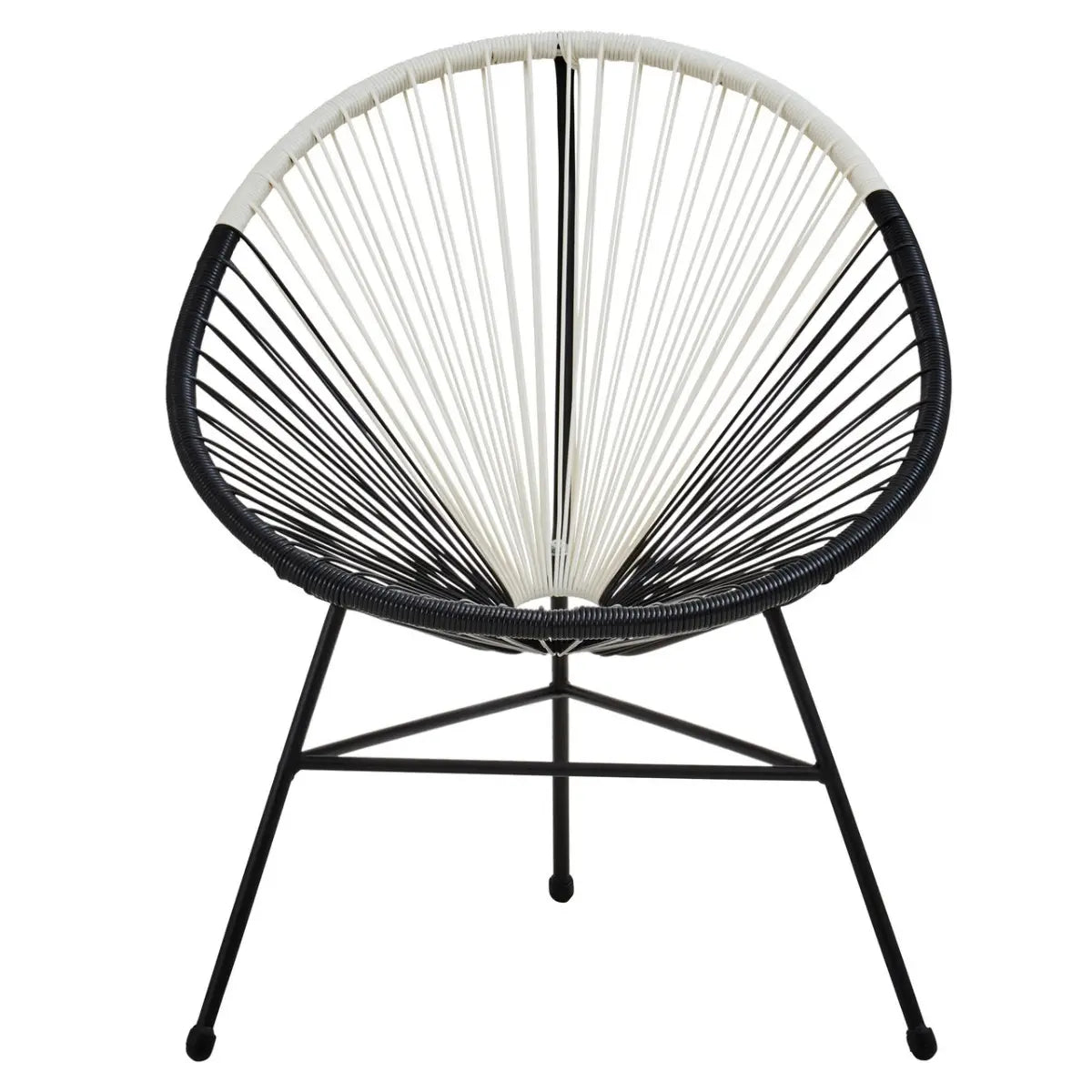 REGINA STUDIO Frank Dual Tone Rattan And Steel 3-Piece Patio Set, 2 Chairs 1 Table