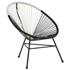 REGINA STUDIO Frank Dual Tone Rattan And Steel 3-Piece Patio Set, 2 Chairs 1 Table