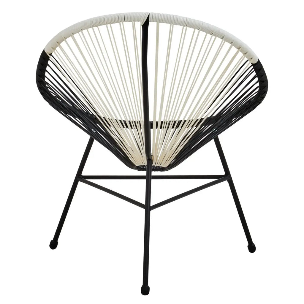 REGINA STUDIO Frank Dual Tone Rattan And Steel 3-Piece Patio Set, 2 Chairs 1 Table