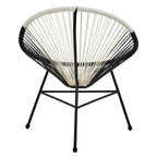 REGINA STUDIO Frank Dual Tone Rattan And Steel 3-Piece Patio Set, 2 Chairs 1 Table