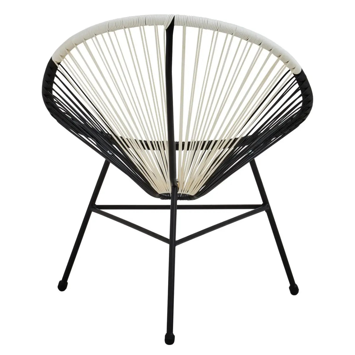 REGINA STUDIO Frank Dual Tone Rattan And Steel 3-Piece Patio Set, 2 Chairs 1 Table