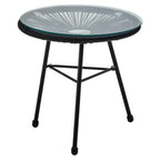 REGINA STUDIO Frank Dual Tone Rattan And Steel 3-Piece Patio Set, 2 Chairs 1 Table