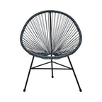 REGINA STUDIO Frank Grey Rattan And Steel 3-Piece Patio Set, 2 Chairs 1 Table