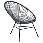 REGINA STUDIO Frank Grey Rattan And Steel 3-Piece Patio Set, 2 Chairs 1 Table