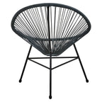REGINA STUDIO Frank Grey Rattan And Steel 3-Piece Patio Set, 2 Chairs 1 Table